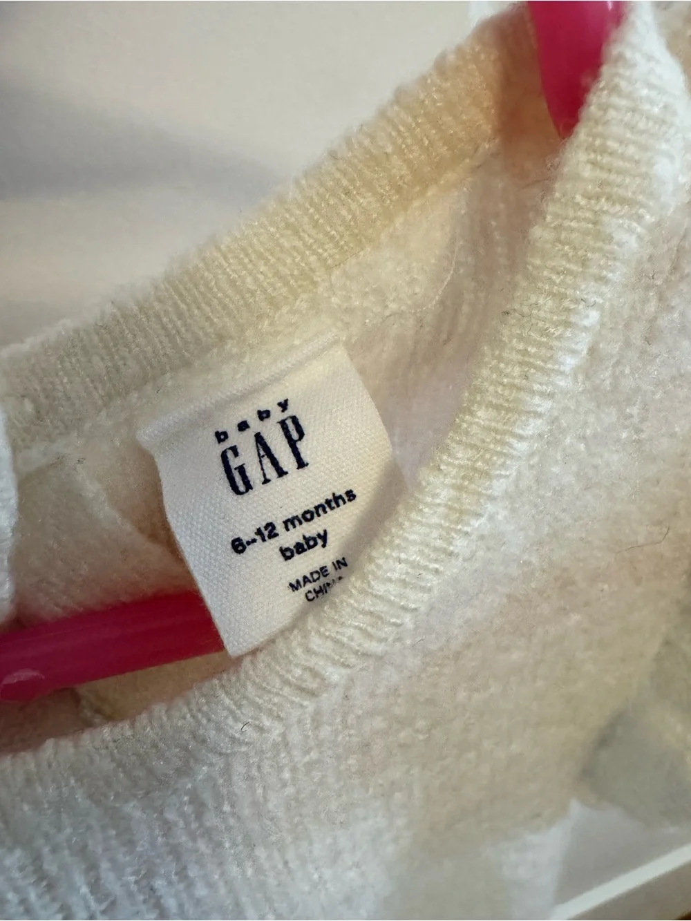 Baby Gap 6-12m Cream Knit Sleeveless Romper